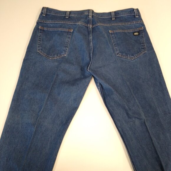 Key Heavy Duty Work Jeans 4874-43 Men's W42 L32 100% Cotton Cuffs Are Custom Cut - Picture 2 of 5